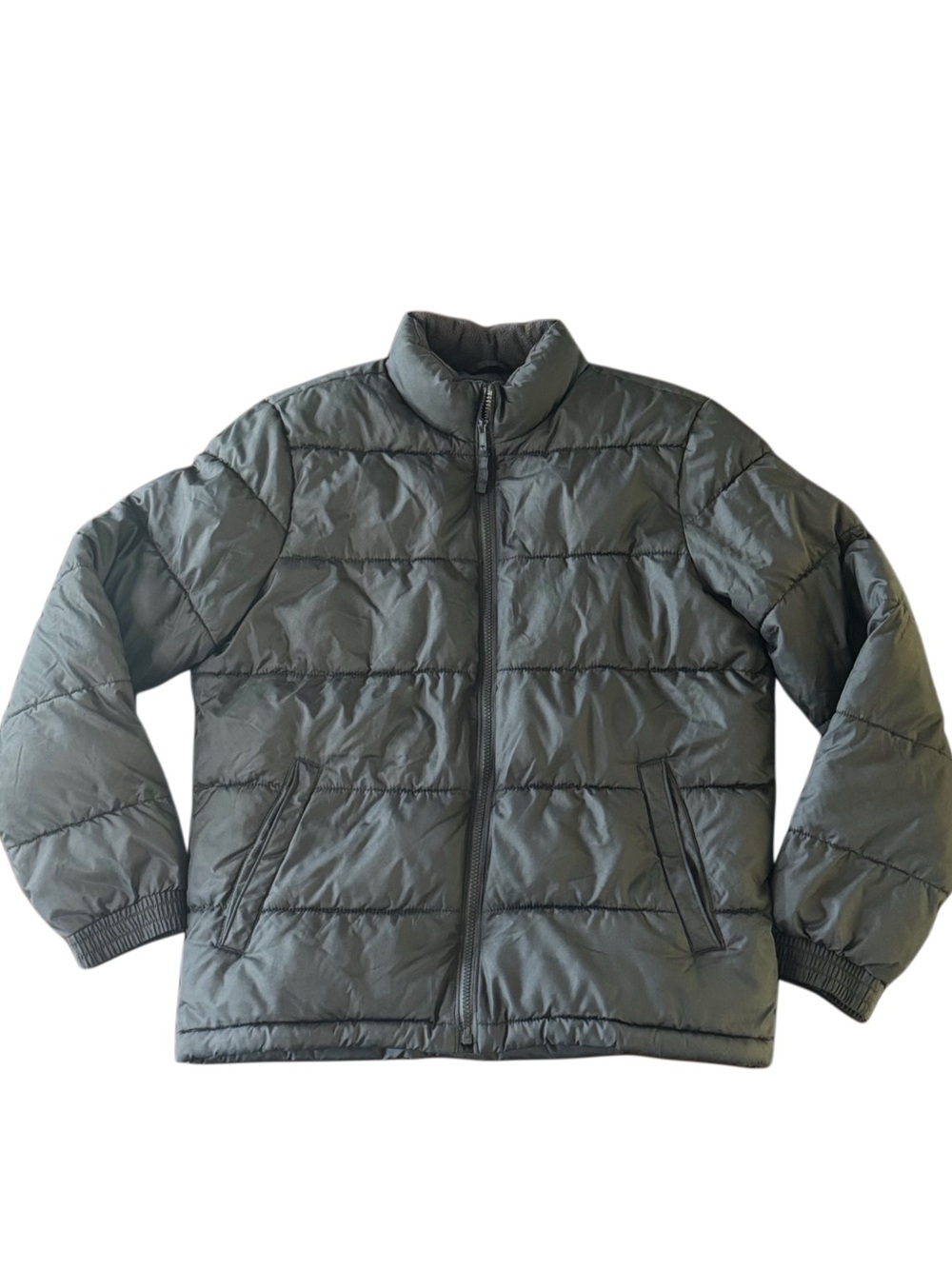 Old Navy Black Quilted Puffer Jacket Full Zip High Neck Size M